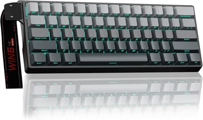 AULA WIN60 HE - 60% Bedraad RGB Gaming Toetsenbord - Hall Effect Rapid Trigger - Magnetische Toetsen - Gasket - Hot Swap - 8K Hz Polling Rate - QWERTY Toetsenborden - Zij Bedrukte toetsen - 61 Keys - Zwart Grijs