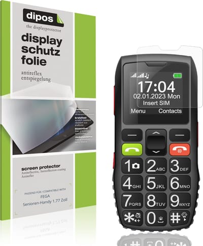 dipos – 4x Matte Beschermfolie geschikt voor FEGA Senioren-Handy 1.77 Zoll | Krasbestendige & antireflecterende Screenprotector Ultra-Thin