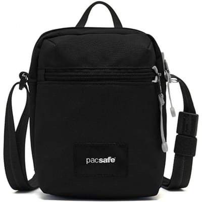 Pacsafe GO Micro Crossbody tas - 1.5L - RFID - Anti-diefstal - Waterafstotend - Gerecycled - Festivaltas - Zwart