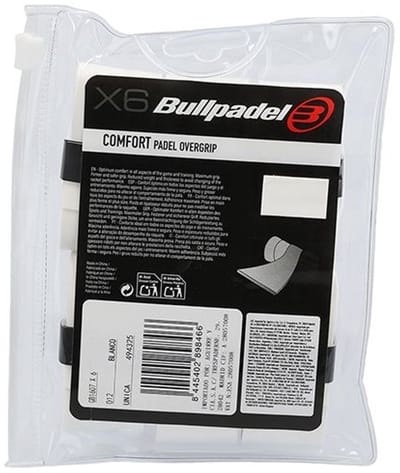 Bullpadel - Comfort Padel Overgrip - wit X6