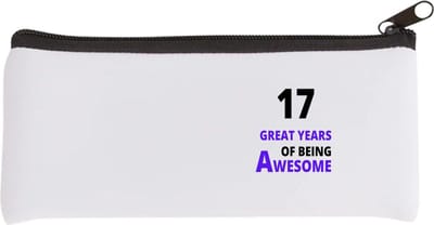 Akyol - 17 great years of being awesome Etui - Hoera 17 jaar - iemand die 17 jaar is geworden - verjaardagscadeau - verjaardag - cadeau - kado - geschenk - gift - goeie jaren - 20 bij 9 cm
