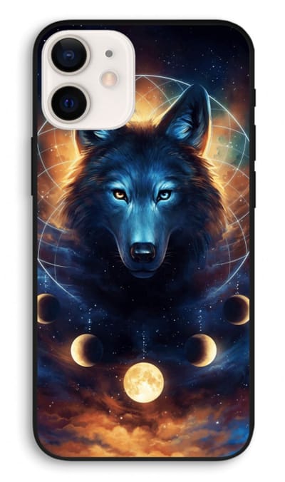 Case Company® - Hoesje geschikt voor iPhone 12 Pro hoesje - Wolf Dreamcatcher - Biologisch Afbreekbaar Telefoonhoesje - Bescherming alle Kanten en Schermrand