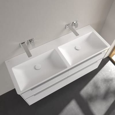 Villeroy & Boch Subway 3.0 cabinet double washbasin 130 cm without tap hole, without overflow 4A71D301