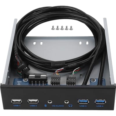 USB 3.0 + USB 2.0 19PIN HD Audio-uitbreiding Frontpaneel wit