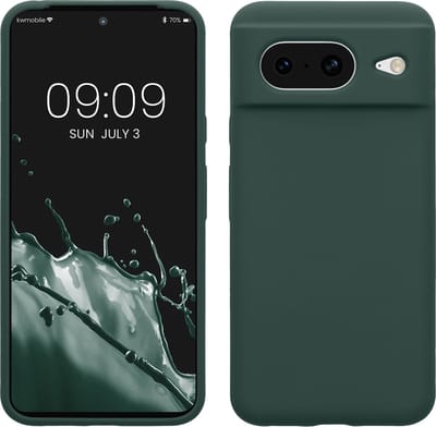 kwmobile telefoonhoesje geschikt voor Google Pixel 8 - Hoesje met siliconen coating - Smartphone case in blauwgroen