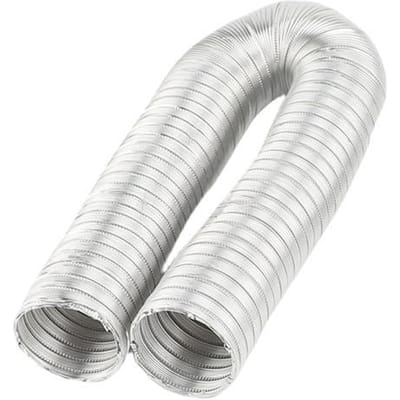 Pelletkachel Fris Luchtinlaat Kit 2 Inch Aluminium Pelletkachel Afvoerbuis met Muurplaat Scherm Schroef Slangklemmen white