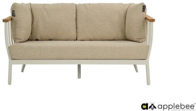 Loungebank Applebee Condor Sofa 150 Aluminium Teak Oyster Cotton Flower