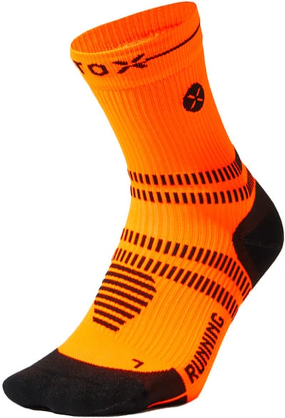STOX Energy Socks Hardloopsokken Heren - Enkelsokken Oranje - Compressie Sokken Hardlopen - Sportsokken - Maat M: 40-44 - 1 Paar