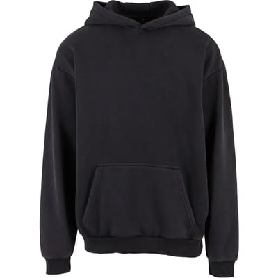 Build Your Brand - Vintage Heavy Hoodie - Black maat S