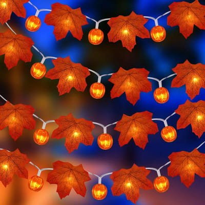 Dailygoods - 3M Maple Leaf String Lights - Herfstdecoratie - Waterdicht - LED Pompoenlicht - Halloween Lichten - Geschikt voor Thanksgiving