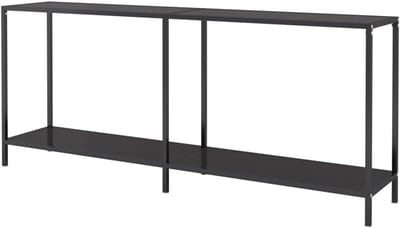 vidaXL Wandtafel 180x35x75,5 cm gehard glas zwart