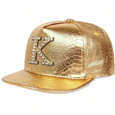 Unisex Diamant K Letter Label Hip-Hop Hoeden Lente Herfst Buiten Verstelbaar Casual Baseballpetten Truckerpetten Zonwerende Hoed beige