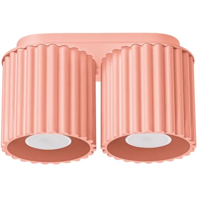 Sollux Lighting Plafondlamp Aura - GU10 - perzikachtig - aluminium - 21x10x12cm