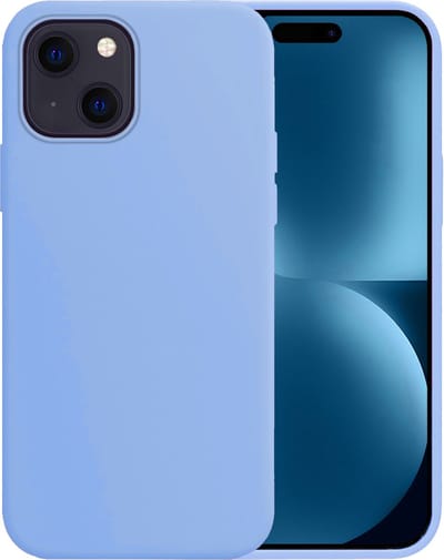 Hoesje - Geschikt voor Apple iPhone 15 - Sterk & Shockproof - Siliconen Case - Hoes Cover - Telefoonhoes - Lichtblauw