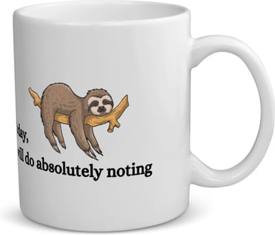 Akyol - today i will do absolutely nothing koffiemok - theemok - Quotes - mensen die houden van quotes en niks doen - ik ga lekker niks doen - quotes - verjaardagscadeau - verjaardag - cadeau - kado - geschenk - gift - 350 ML inhoud