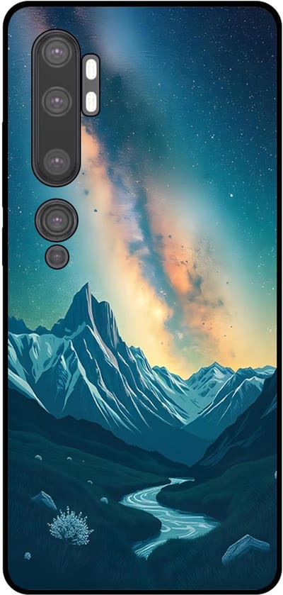 Smartphonica Telefoonhoesje Geschikt voor Xiaomi Mi Note 10 / 10 Pro met Sterrenhemel Opdruk - TPU Backcover Case With Space And Milkyway Design geschikt voor Xiaomi Mi Note 10;Xiaomi Mi Note 10 Pro