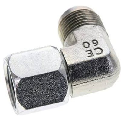 90Graden JIC Hoekfitting UNF 7/8''-14 Mannelijk X Vrouwelijk Staal 210Bar (2950,5Psi)