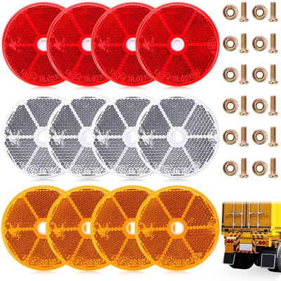 Dailygoods- Spaakreflectoren set van 12 stuks - Fietsreflectoren - Kattenogen - Veiligheid voor mountainbike - Hoogwaardig kunststof - Sterk reflecterend
