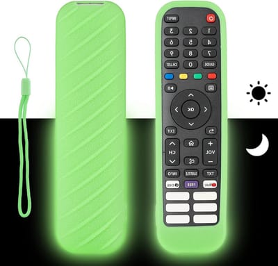 Afstandsbediening Silicone Hoes - Fluorescerend Groen - Schokbestendig - Perfecte Bescherming voor Hisense TV - ShopVlot