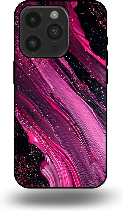 Smartphonica Telefoonhoesje geschikt voor iPhone 14 Pro met marmer opdruk - TPU backcover case marble design - Paars Roze geschikt voor iPhone 14 Pro