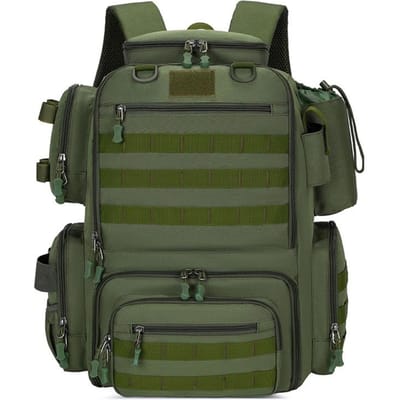 Tactische Klimmen Vissen Rugzak met Hengelhouders Grote Molle Wandelrugzak Outdoor Vissen Aas Tackle Box Opbergrugzak