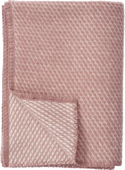 Klippan 100% eco-wollen wiegdeken - velvet roze- warm-zacht-65x90cm