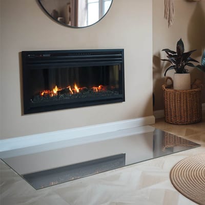 Coloray Vloerplaat Houtkachel - Plaat onder Houtkachel - 140 cm x 70 cm - Kachel Onderplaat - Grijs Vloerplaat Kachel - Verwarmingsaccessoires - Onderplaat Kachel - Houtkachel Vloerplaat - Vloerplaat Voor Kachel
