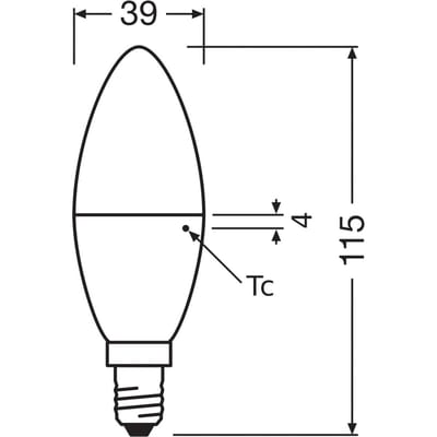 Osram Classic LED E14 Kaars Mat 7.5W 806lm - 840 Koel Wit | Vervangt 60W