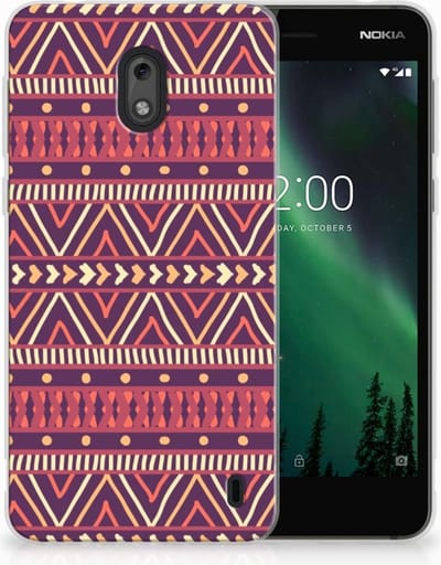 Nokia 2 TPU bumper Aztec Paars