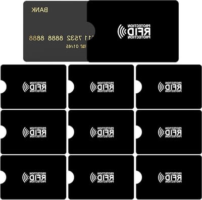 Set van 10 RFID Blokker Kaartenhoezen voor Creditcards - Bescherming tegen Diefstal, Compact en Duurzaam, Geschikt voor Mannen en Vrouwen, 6 x 9,2 cm