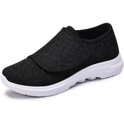 Nieuwe verstelbare klittenbandschoenen voor dames voor ouderen Schoenen voor comfortabele en casual middelbare leeftijd en oude moederschoenen voor dames 41 black