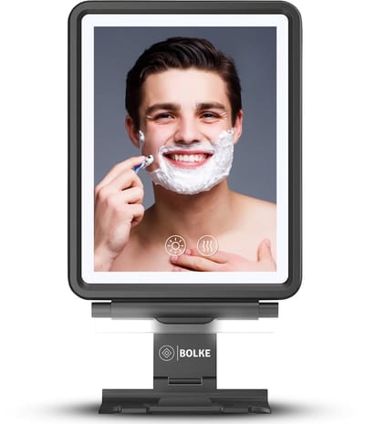 Bolke Scheerspiegel Wandmodel - Anticondens Douchespiegel met LED Verlichting - Badkamerspiegel - 3 Lichtstanden