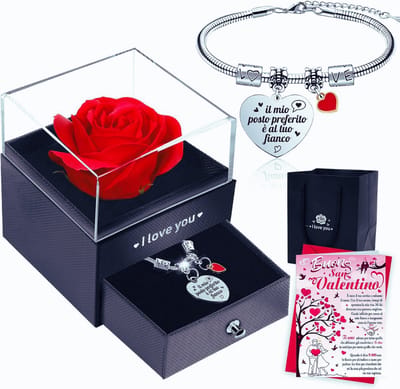 Rode Valentijnskaart Met Roos - Sleutelhanger En Cadeau – Perfecte Valentijnsdag Geschenken