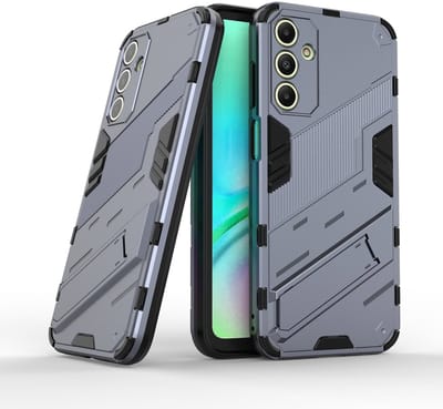 Solidenz StandGuard Xtreme geschikt voor Samsung Galaxy A15 hoesje - Grijs