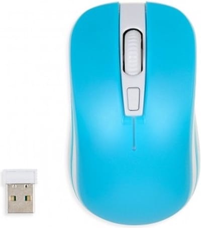 iBOX LORIINI Blauw - Muis - 2.4 GHz - Wit Blauw - Muis - Optisch - 3 knoppen - Blauw
