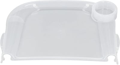 Baby Eetblad - Voerbak Kinderstoel - Gezellig Eten - Antislip Oppervlak - 40x29 cm - Wit