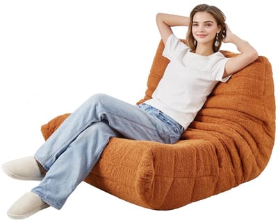 L-vormige zitzakstoel - Lounge zitzak - Traagschuim vulling - Zachte teddystof - Ergonomisch ontwerp - Armleuningen - Antislipbodem - Opbergvak - Duurzaam handgemaakt - Geen montage nodig