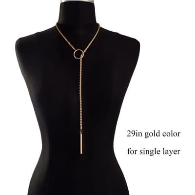 Goth Twist Wrap Slipketting Choker Voor Vrouwen Trend Mode Chocker Staaf Hanger Ketting Gotische Sieraden black