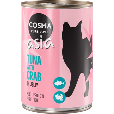 12x400g Tonijn & Krab in Gelei Cosma Asia Kattenvoer nat