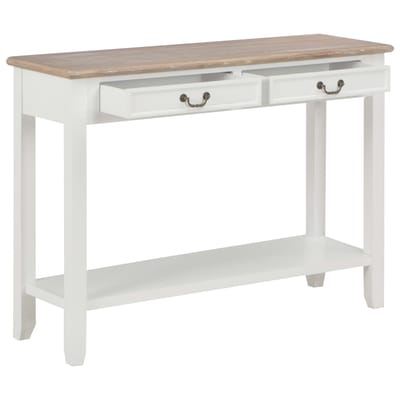 vidaXL - Wandtafel - 110x35x80 - cm - hout - wit