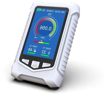 Ozon Analyzer - Luchtkwaliteit Meter - Luchtkwaliteit Meten - Automatische Kalibratie - 130 x 80 x 30 mm - Wit