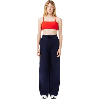 Lacoste Dames/Dames Oversized Broek Met Wijde Pijpen (Marineblauw)