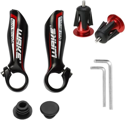 Fietsstuur Hoorns - Stuuruiteinden - Comfortabel Fietsen - Aluminiumlegering - 22.2 mm Diameter - Rood