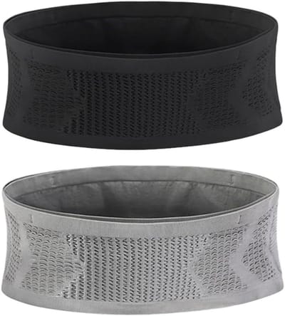 Hardloopaccessoires set met hardloopriem, telefoonhouder en tas in zwart en grijs voor optimale comfort en gemak
