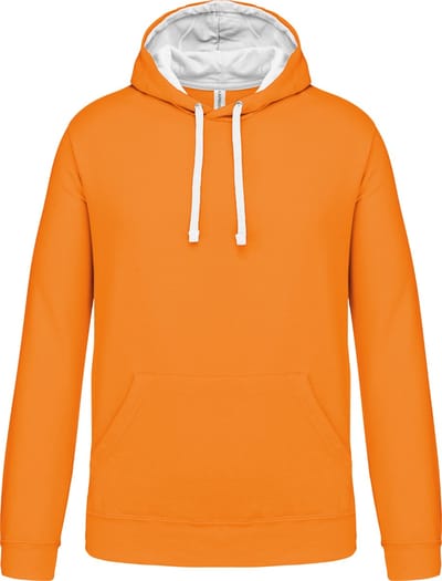 Kariban Hooded sweater met contrasterde capuchon K446 - Orange / White - XS