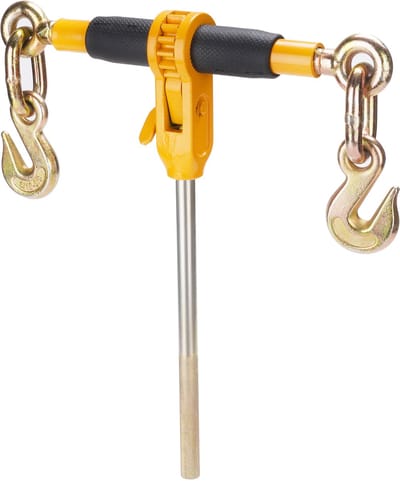 VEVOR ratelkettingbinders 2 stuks 3/8"-1/2" zware lastbinders met G80-kettingen 12.000 lbs veilige belastingslimiet, arbeidsbesparende antisliphandgreep spankettingbinders voor diepladers