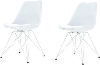 Essence Metal Stoel wit - Wit onderstel - Set van 2