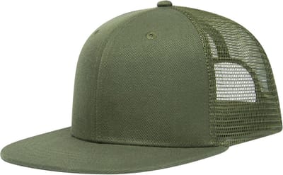 Trucker Cap high profile flat peak Groen