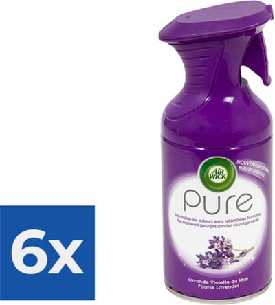 Air Wick - Luchtverfrisser - Spray - Paarse Lavendel - 250ml - Voordeelverpakking 6 stuks