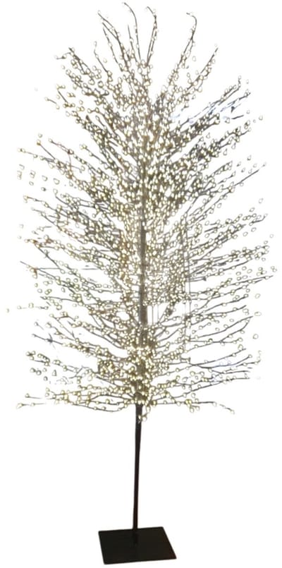 Luca Lighting Zwart Boom met Klassiek wit 2700LED Verlichting, Timer - H210 x Ø100 cm